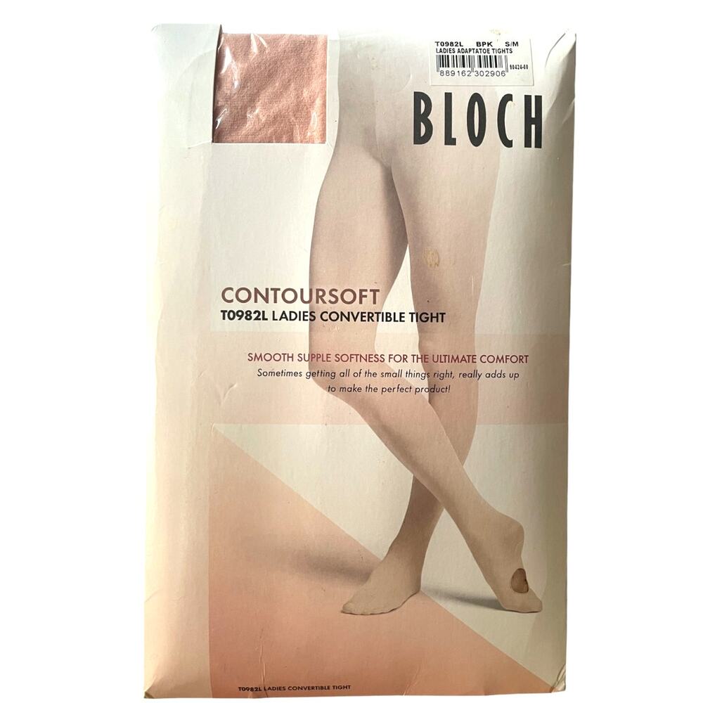 BLOCH Women's Pink Adaptatoe Convertible Tights Sz S/M 1 Pair New in Package